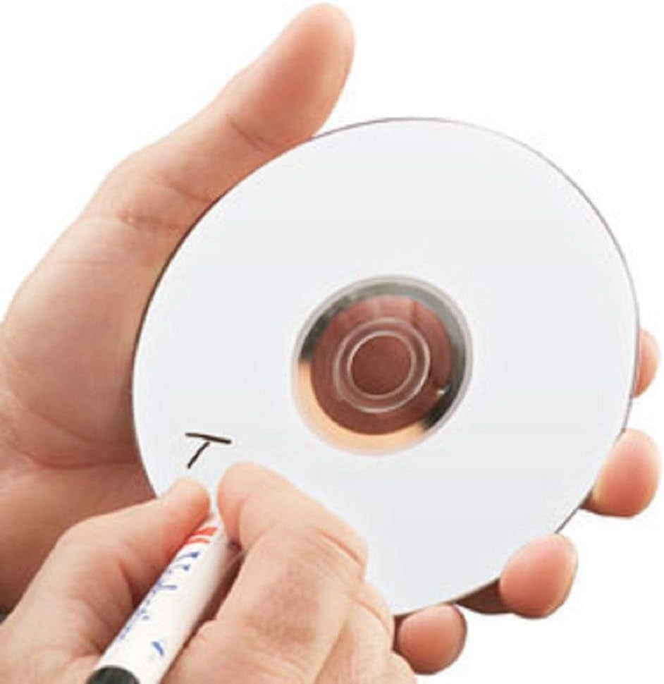 CD-R Blank Discs 700MB 80 Minutes 52X Recordable Disc for Data and Music with Blank White Surface - 100 Pack Spindle